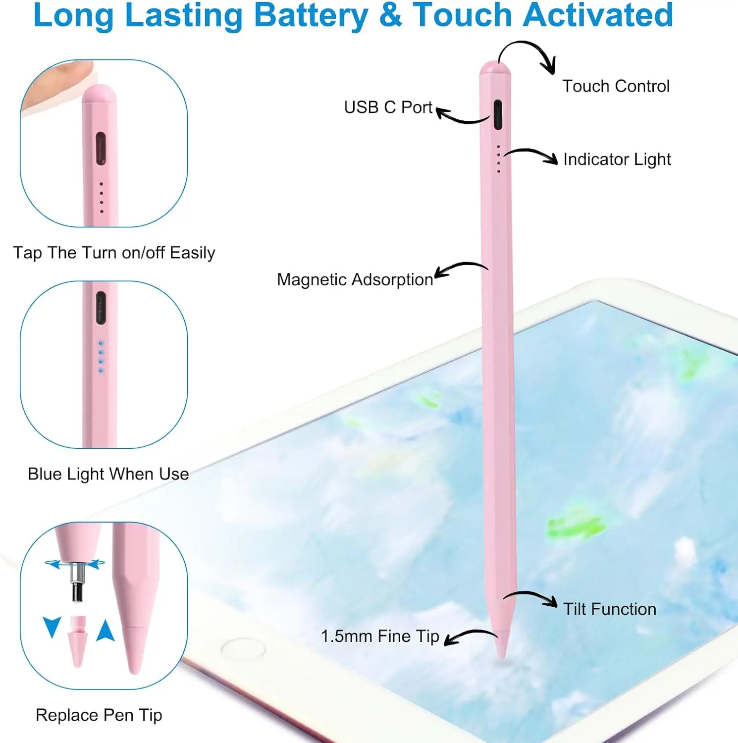 Redmi Pad Pro スタイラスペン付き オリジナル Redmi スタイラスペン 4096 レベル 240Hz 描画