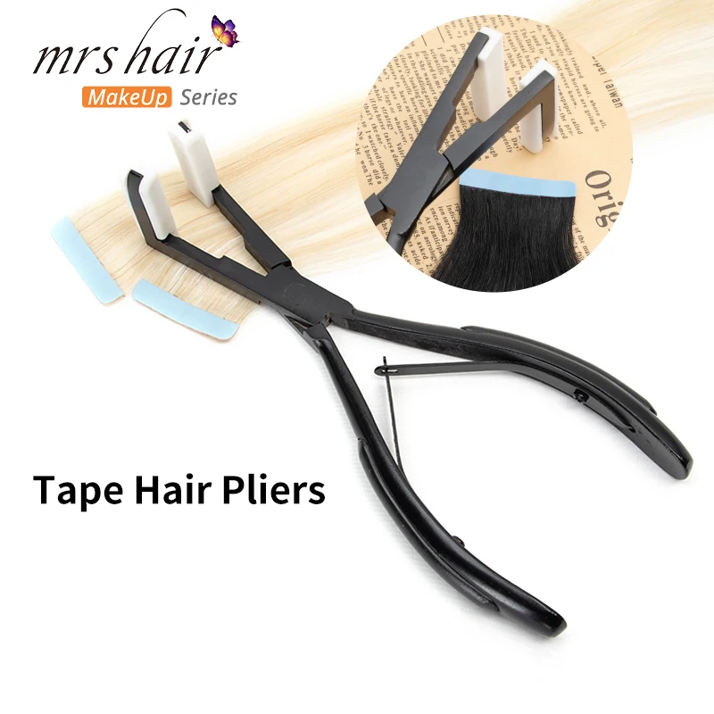 MRSHAIR Tape Extensions Pliers 4.5cm Deck Shape Stainless Steel Hair Extension Ergonomic Design Only For | Шиньоны и парики