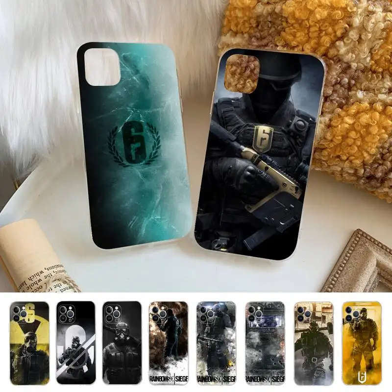 R-RainbowS S-Six S-SiegeS Phone Case For iPhone 14 11 12 13 Mini Pro XS Max Cover 6 7 8 Plus X XR SE 2020 Funda Shell