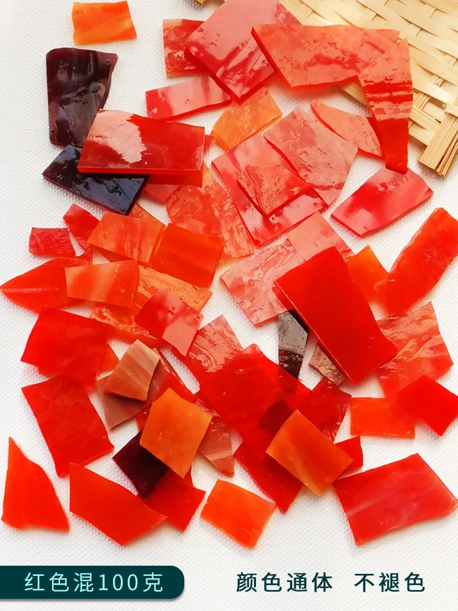 Description Picture 4 of item100g Irregular Shape Mica Mosaic Tiles DIY Craft Colored Fragments Glass Tile Mosaic Making Materials Home Wall Decoration