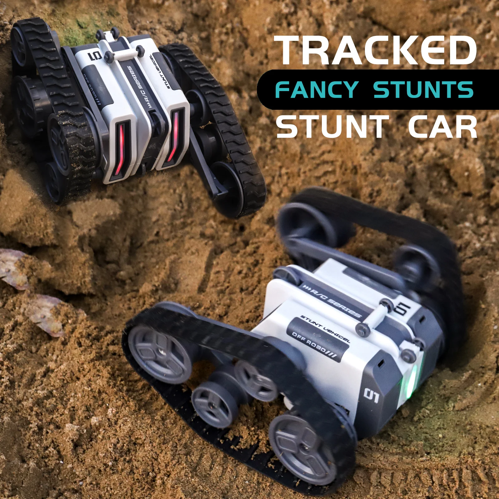 

best rc car high speed tracked stunt car 360° rotation RC car 4WD remote control car 2.4G double-side driving car boy toy gift