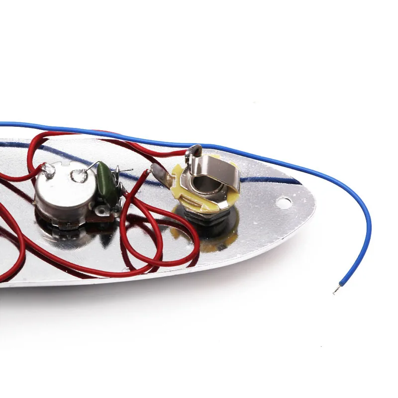 

Seven Knob Prewired Loaded Guitar Control Plate Silver For JB Bass Guitar