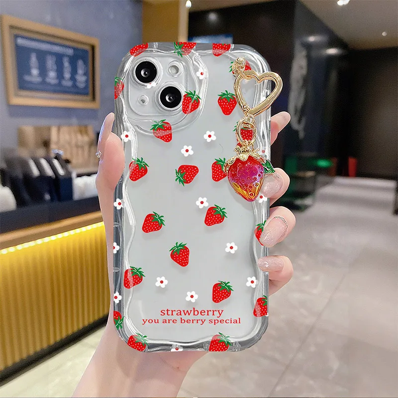 Strawberry Flower Pendant Phone Case Cover