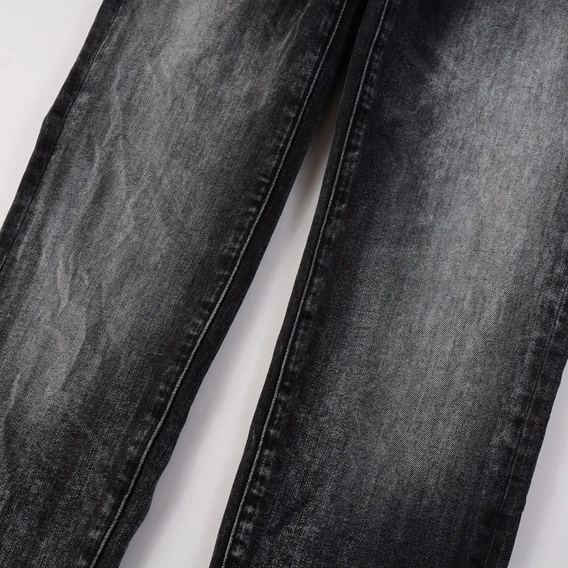 Street Fashion Men Jeans Retro Black Gray Stretch Skinny Fit Ripped Jeans Men Brand Designer Hip Hop Elastic Denim Pencil Pants