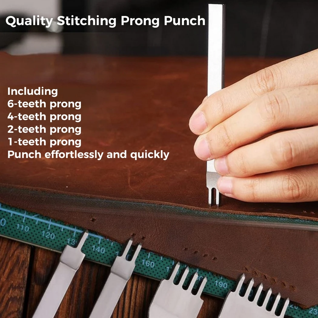 Leather Craft Working Tools Stitching Sewing Kit Repair Set Portable DIY Leather Working Supplies Stitching Groover Set Tools