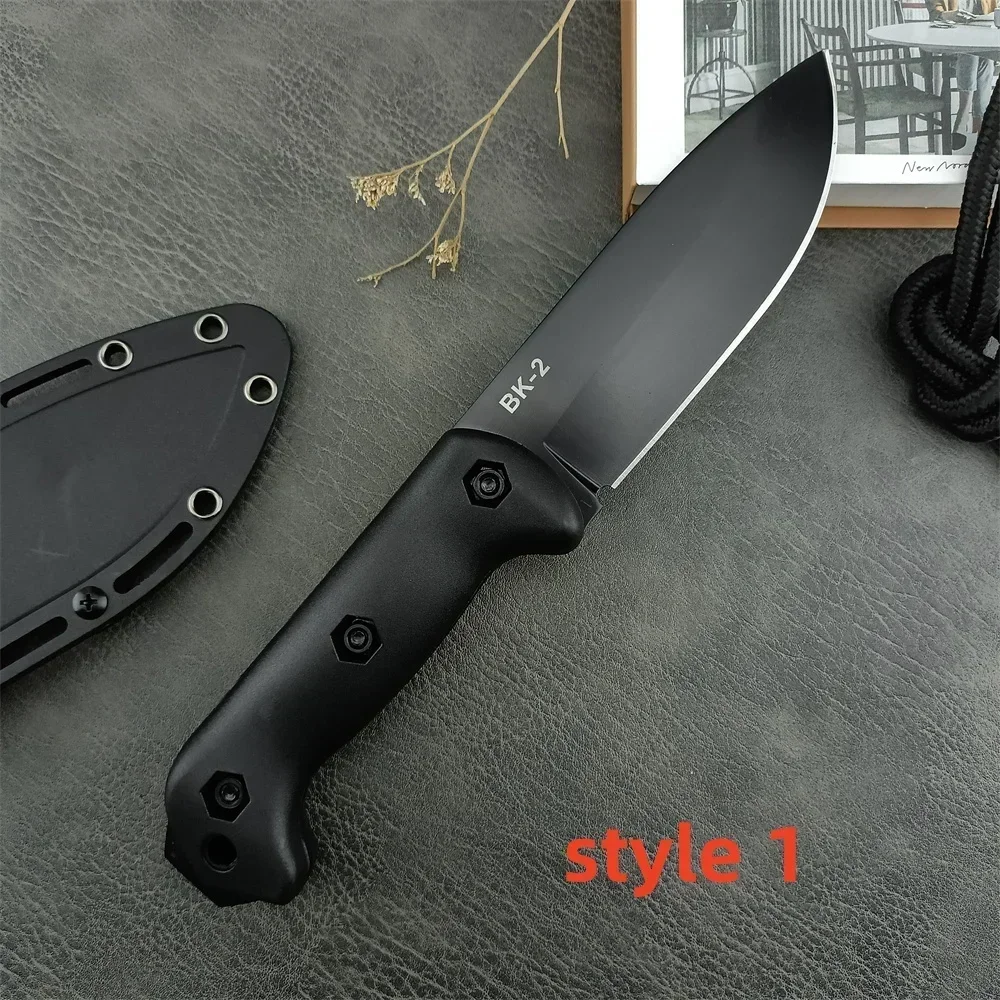 Black Kabar Becker Campanion BK2 Black Coated Blade Nylon Handle Hunting Tactical Outdoor Self Defense Military Knives 3