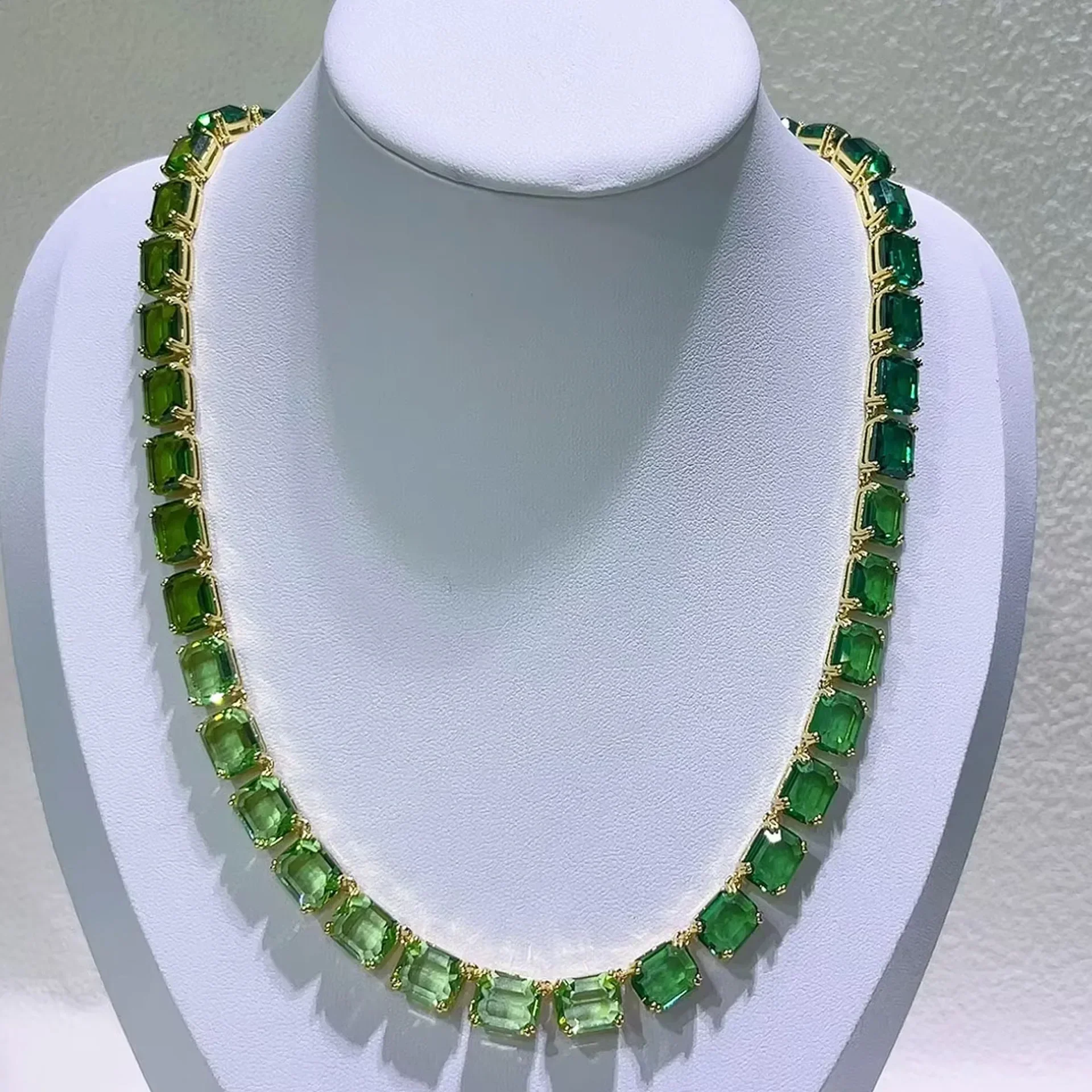 2025 New Original High-end Jewelry Set Fashion Square Cut Crystal Luxury Brand for Women Necklace Bracelet Ring Memorial Gift 3