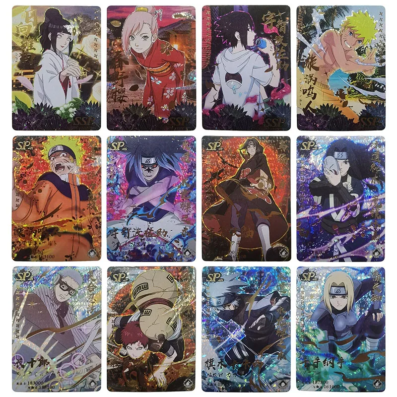 

Anime NARUTO Rare SP SSP Reflections Flash Cards Haruno Sakura Tsunade Haku Toys for boys Collectible Cards Birthday Gifts