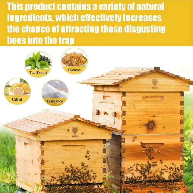 Carpenter Bee Vonzza A Permetezett Természetes Méhcsalád Esszencia Csali Szerszámot Szabadtéri Házkerti Udvar Talaj Pollen Illata Spray -Hez - Image 3