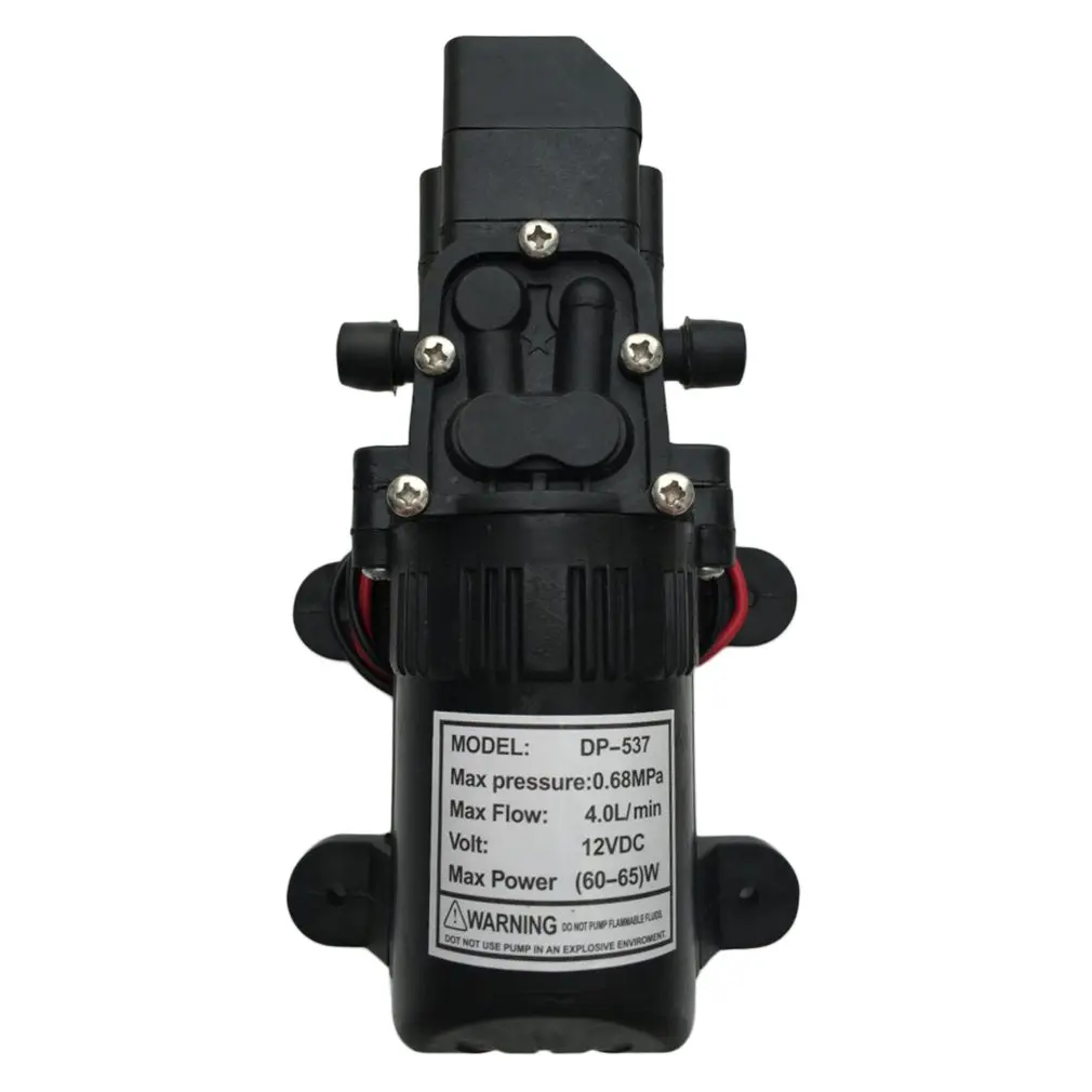 

DC12V 0.68MPA 4L/Min Water High Stable Pressure Diaphragm Self Priming Pump 65W
