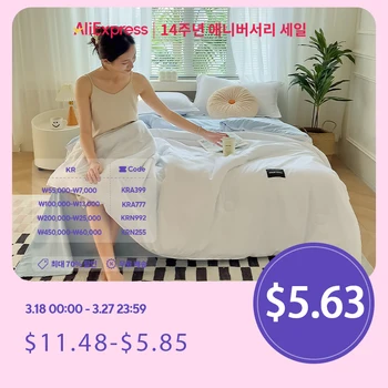 YanYangTian 단색 용수철 이불 담요 침대 커버, 양면 이불, 싱글 침대, 킹 퀸, 150 200, 여름