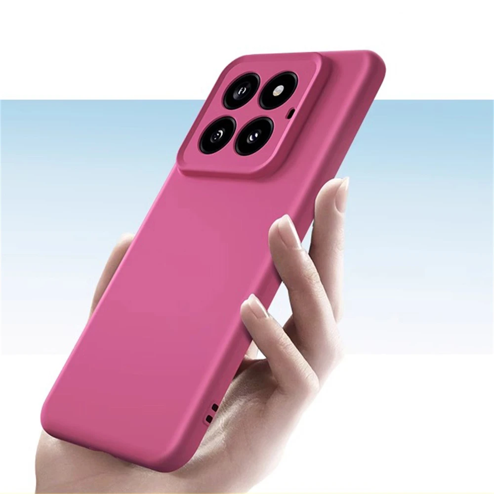 Luxury Soft Liquid Silicone Shockproof Bumper Case with Full Lens Protection - Solid Color