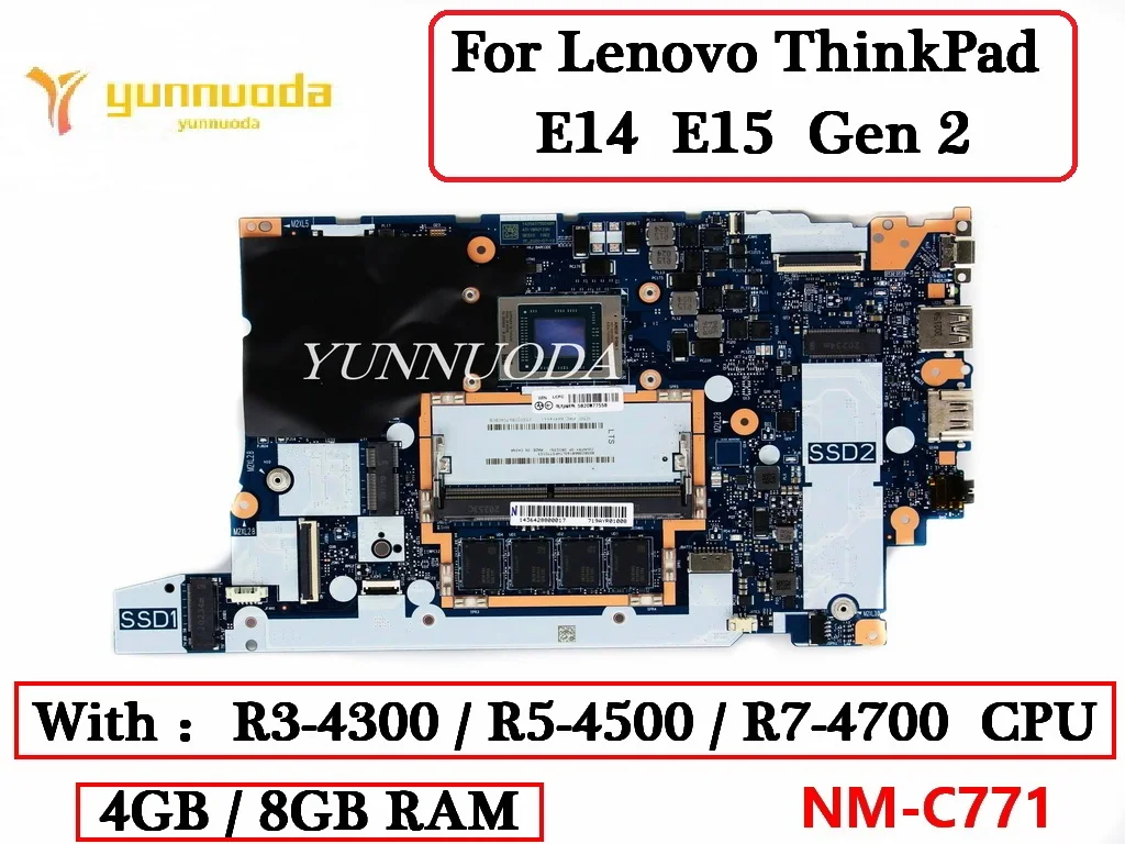 

Материнская плата GE420 GE520 для ноутбука Lenovo ThinkPad E14 E15 Gen 2