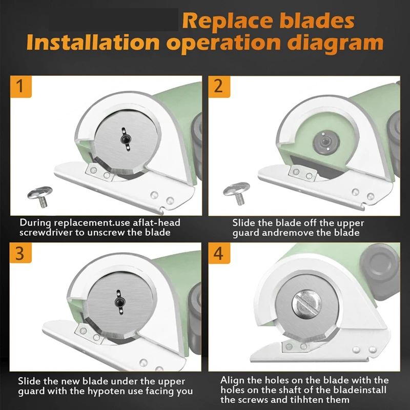 WA2300 Blades Compatible For Zipsnip Cordless Scissors Replacement Blades, Fits RC2601, , WX080L,WX082L,WX081L Easy Install 3