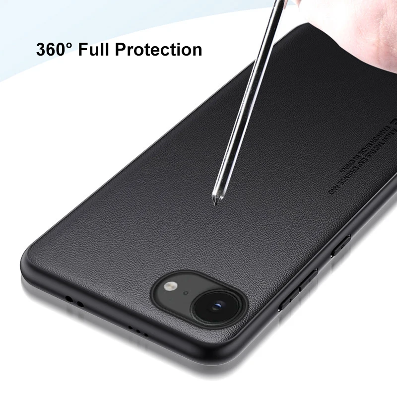 Premium PU Leather Shockproof Phone Case with Silicone Back Cover