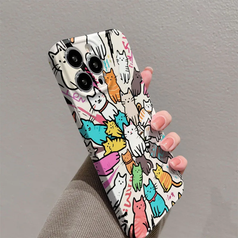 Charming Cat Design Phone Case