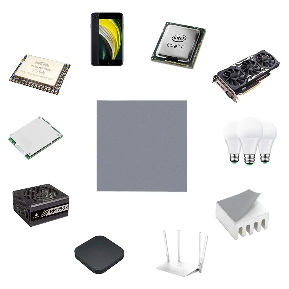 UPSIREN OEM 실리콘 석고 열 패드, CPU GPU 물 냉각 매트, 고품질 히트싱크 냉각 패드, 0.75mm 1.25mm