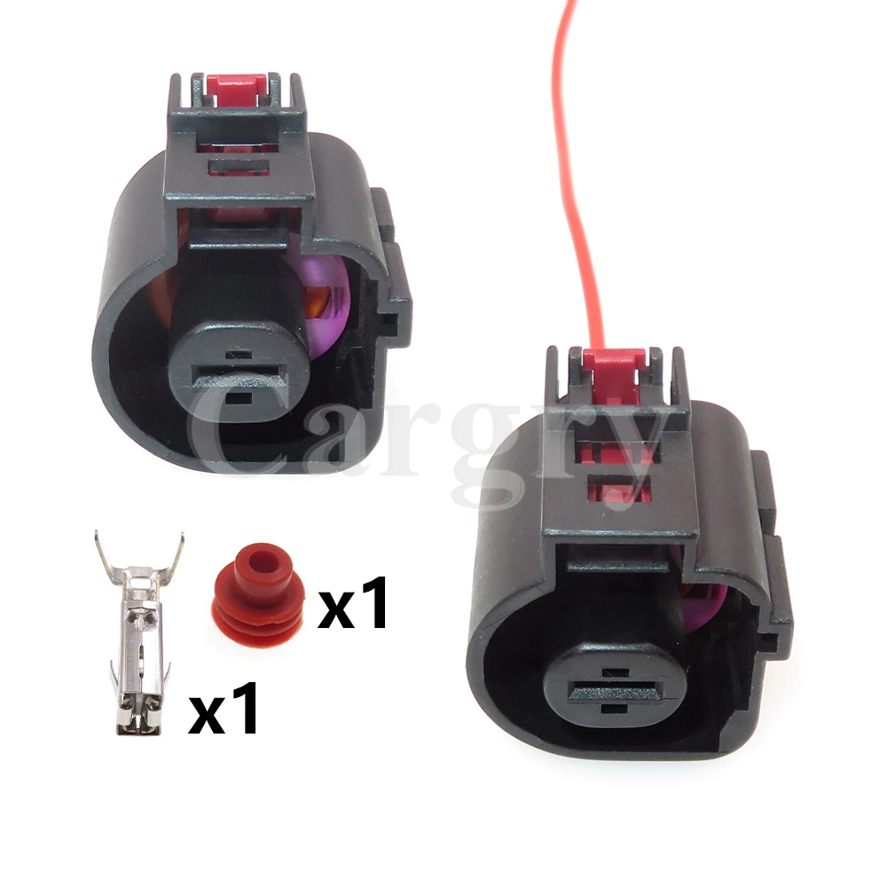 1 Set 1P Car Wire Harness Socket 1K0973751 Automotive Starter Motor Sealed Connector For VW Sagitar Magotan Golf Audi