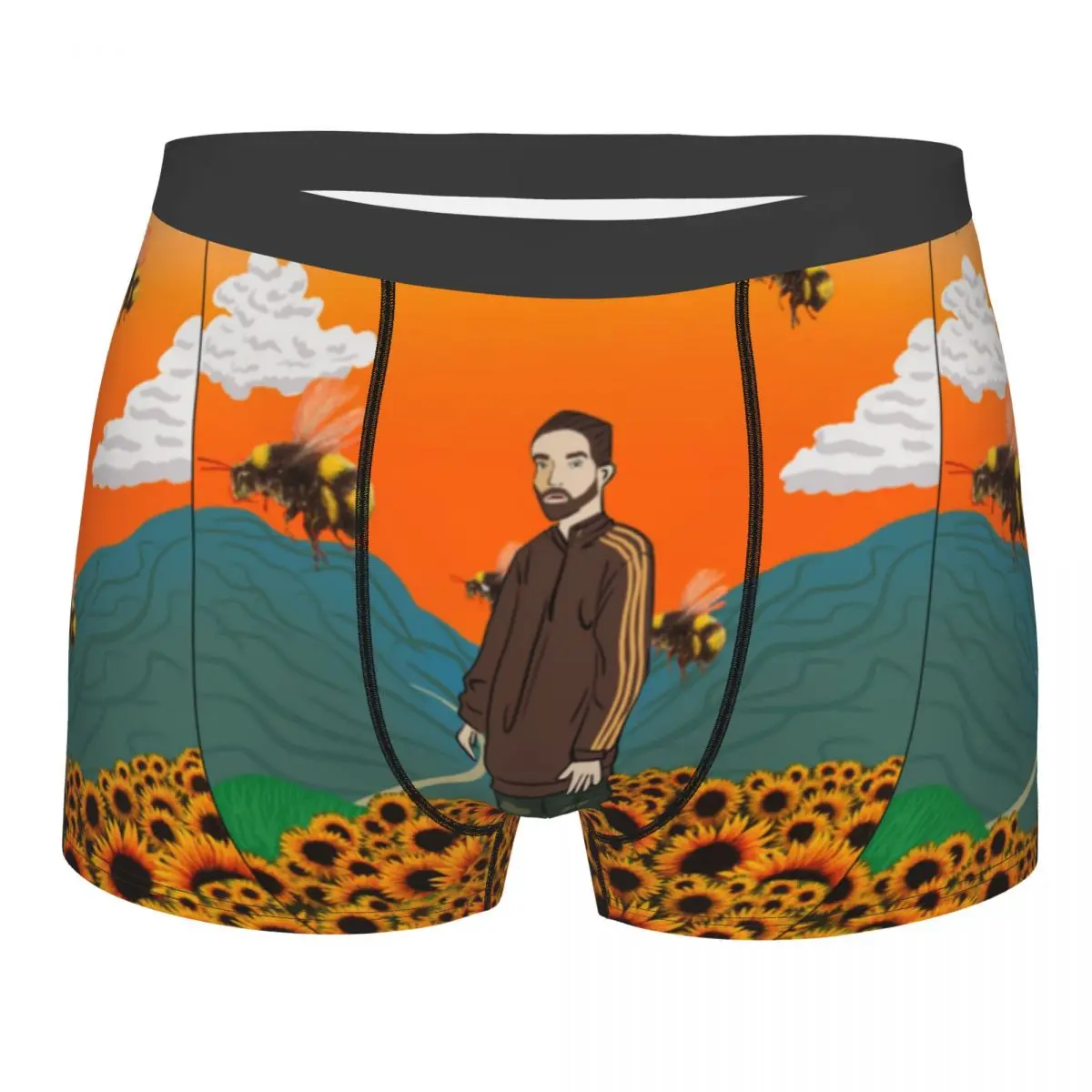 

Men Flower Boy Robert Underwear Robert Pattinson Standing Meme Boxer Briefs Shorts Panties Homme Breathable Underpants Plus Size