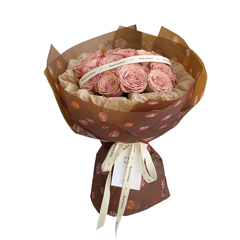Valentine's Day Flower Wrapping Tissue Paper Roll Bouquet Hand Made  Materials For Gift Packaging 5 Yard