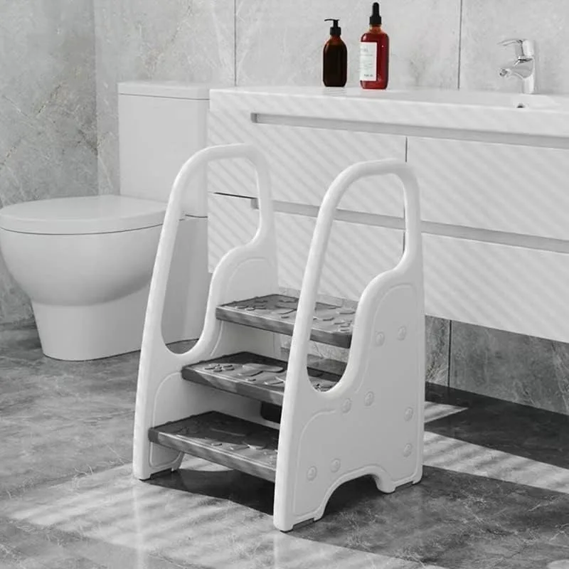 3 Step Stool for Kitchen Counter Book Shelf Bathroom Sink Toilet Potty
