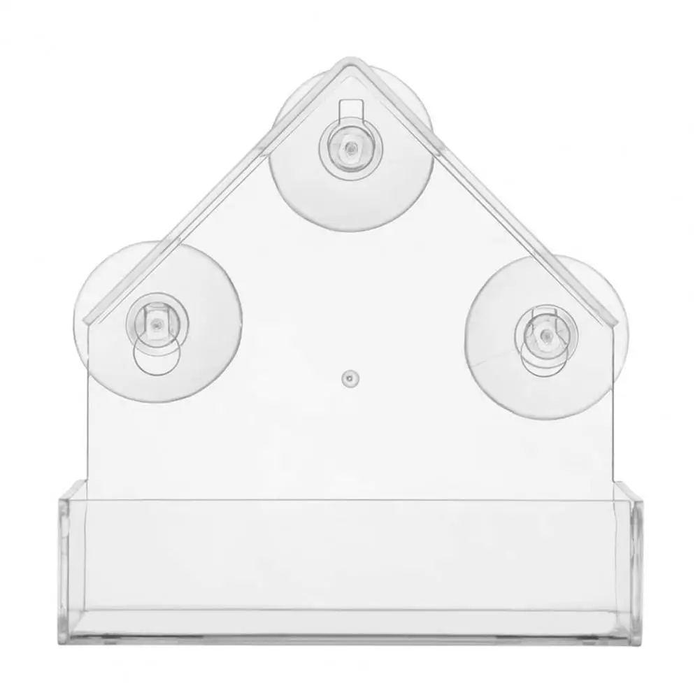 Suction Cup Bird Feeder crylic Transparent Window Bird Feeder Tray Hanging House Pet Cage Food Dispenser bird feeder