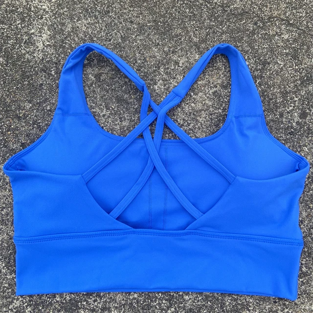 Cross Straps Sports Bra Gym Crop Top Yoga Vest Women High Impact Fitness Bralette Push Up Running Underwear With Chest Pad 4