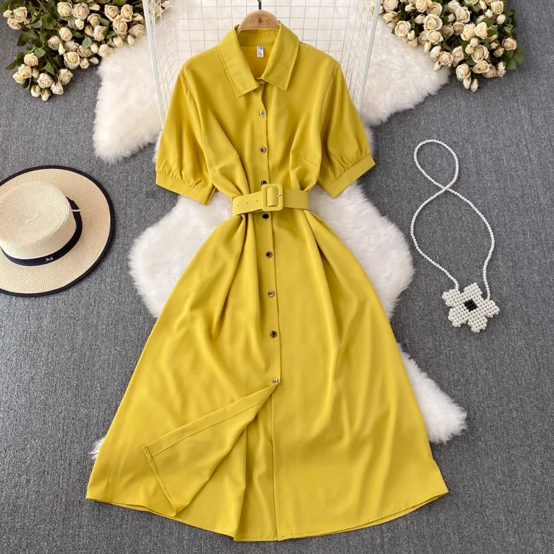 ★韓国人気★I AM MARI★BELT COLLAR DRESS S55562baa6b744c8cabb3fc1e86ab3
