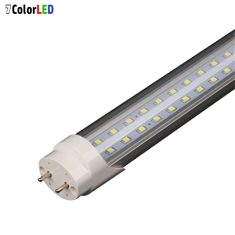 AC85-265V 입력 LED 형광 램프, 가정용 조명, T8 이중 행 칩 보드, LED 튜브, 10 개/로트, 4ft, 1200mm, 20w, 36w