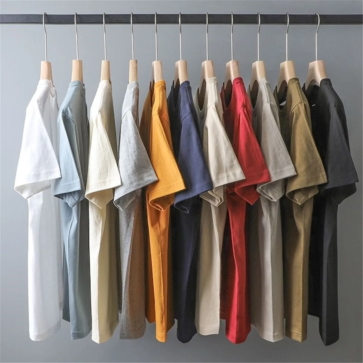 500866-c967d2.jpg S555635dca39848189afdfbd5c220b723V 100% Cotton Solid T-Shirt Summer Fashion Men's T-Shirt Short Sleeve Classical Tee Men's Hip Hop Oversized Tops Tee Male Mallzona