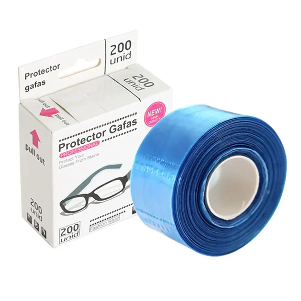 200ps/Box Disposable Glasses Leg Sleeves Cover Hairdressing DIY Barber Hair Coloring Styling Tool Eyeglasses Protector Accessory glasses anti slip sleeve