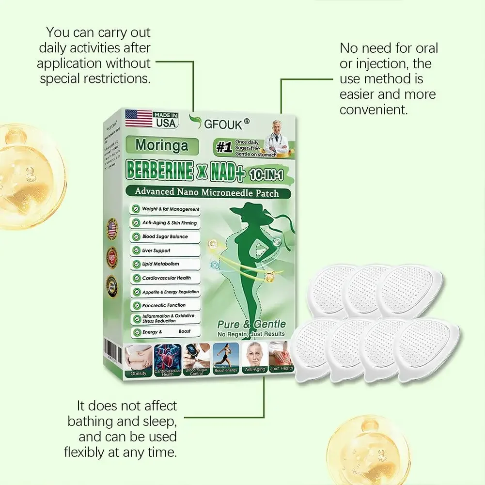 Patch amincissant nano microneedle berberine nad raffermissant corps_voghion.com