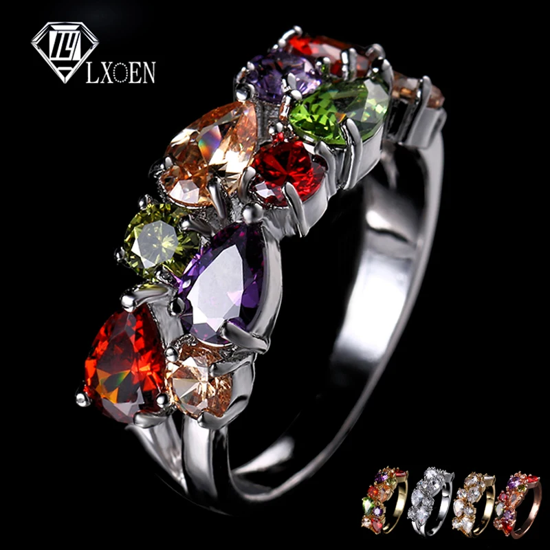 Fashion Mona Lisa Silver Color Engagement Ring AAA Zircon Wedding Rings for Women Crystal Jewelry Accessories anillos crystal rings engagement rings zircon rings fashion rings wedding rings fashion ring finger rings