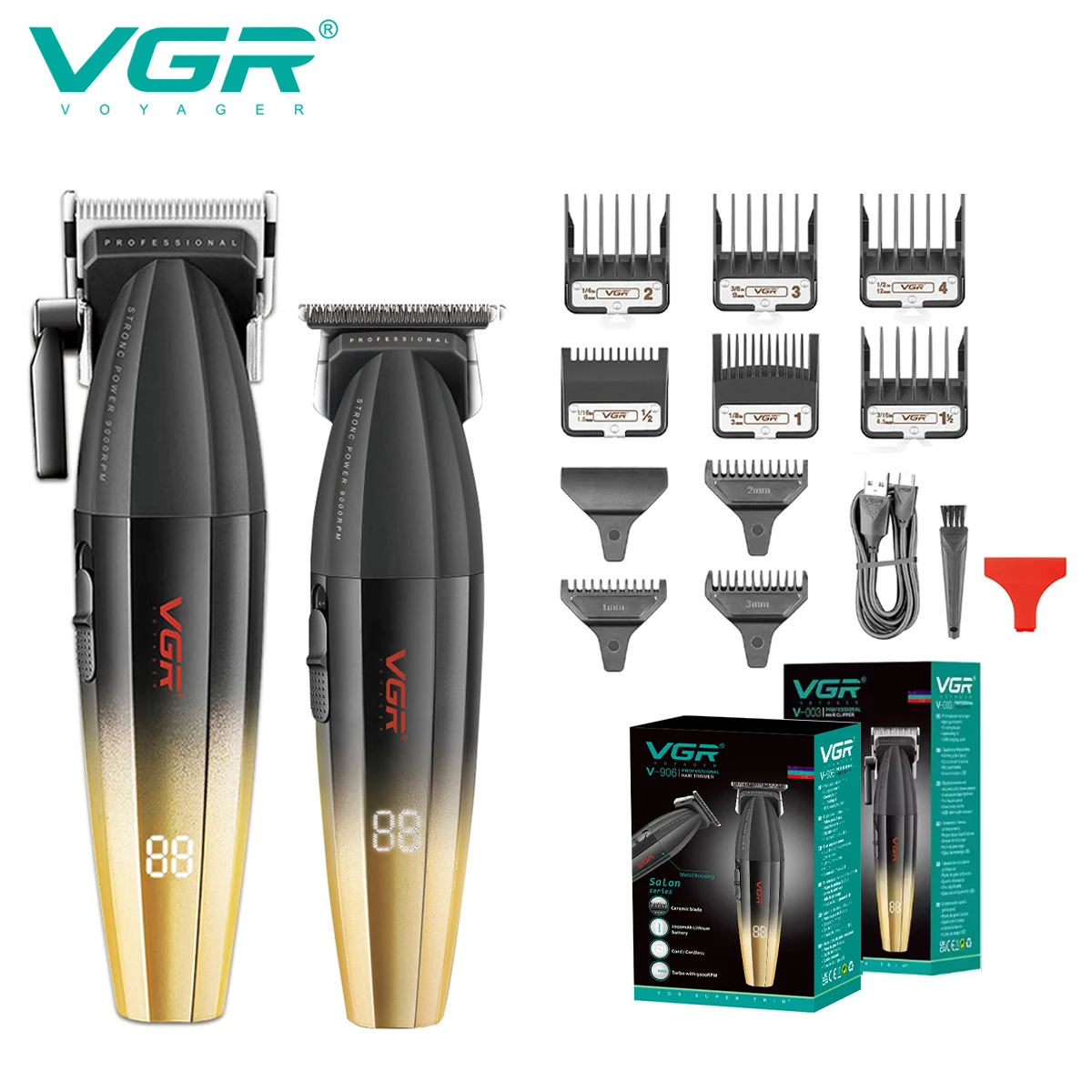 VGR الراقية مجموعة تشذيب الشعر التدرج اللون المعاد...