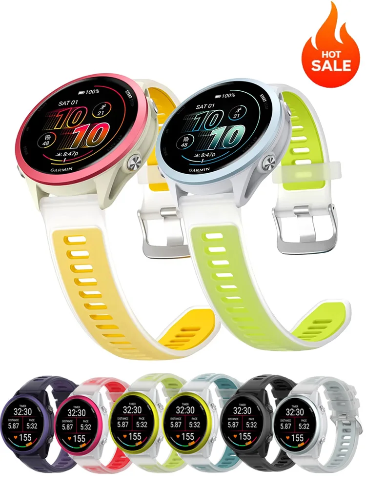 Two-Tone Semi-Transparent Silicone Strap Replacement Band