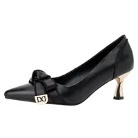 Dilalula 2025 Style français sandales en cuir véritable femmes bout couvert papillon noeud fête rencontres sandales bureau dames pompes 4