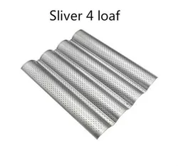 Non-Stick Bread Baking Tray Set - Loaf and Baguette Bakeware Collection (Sliver 4 loaf)