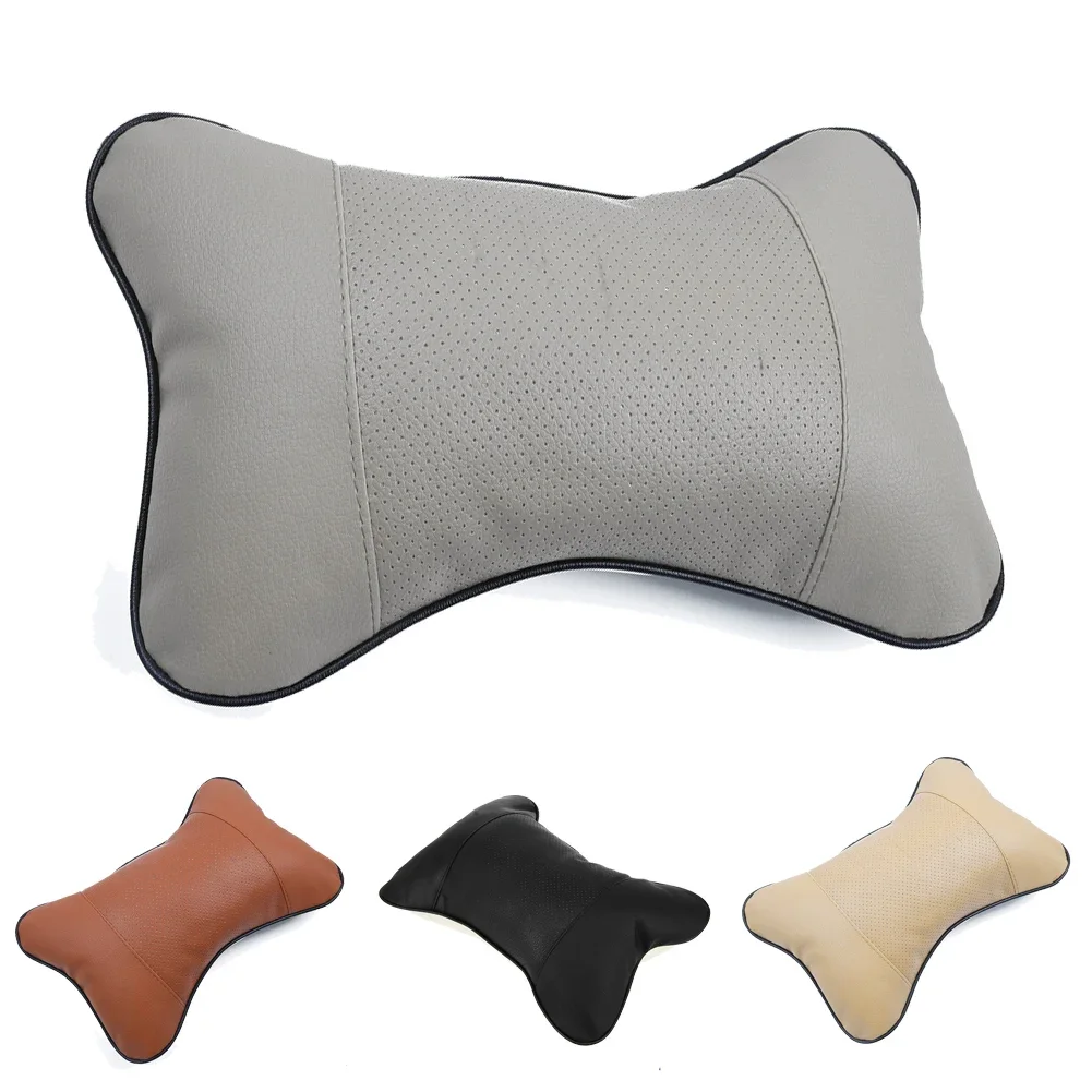 Car Neck Pillow Headrest Memory Foam Cushion Fabric Cover for Seat Chair in Auto 1PCS