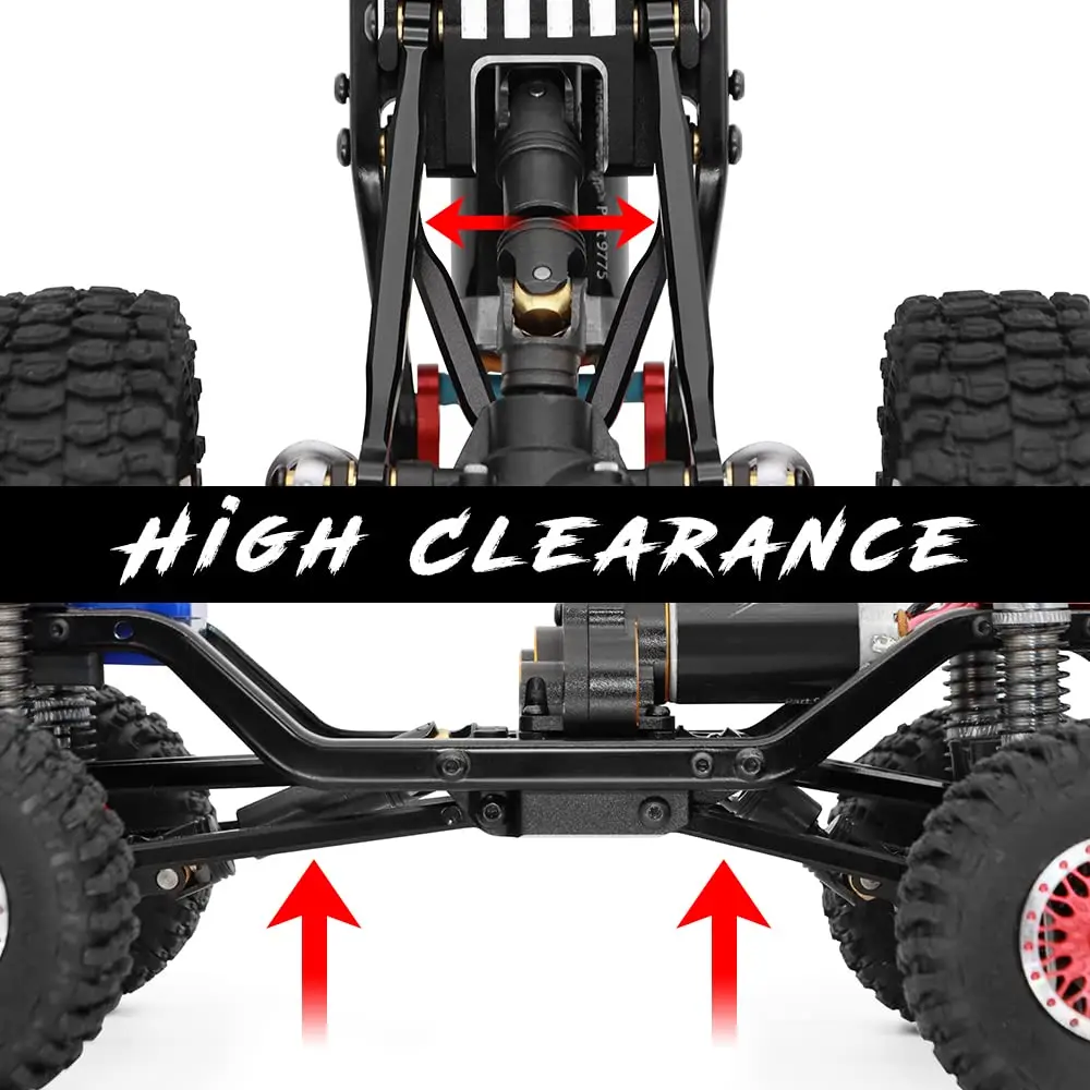 Globact 알루미늄 높은 클리어런스 섀시 링크 서스펜션 링크, 1/18 TRX4M RC 크롤러 자동차 업그레이드 부품