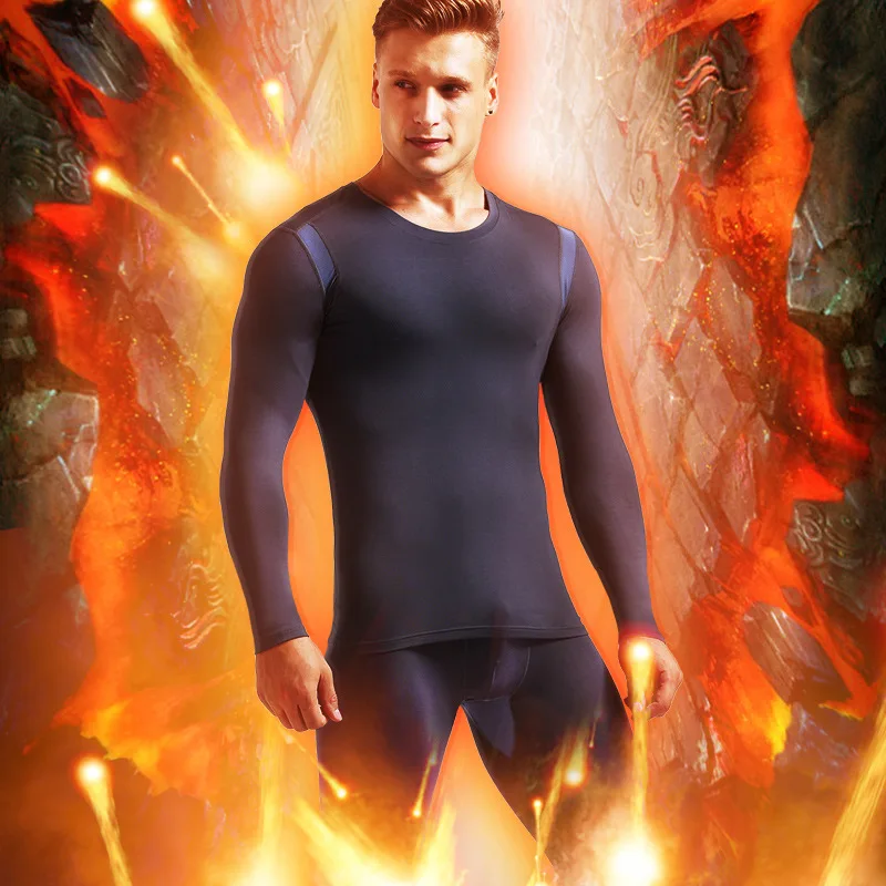 

Winter Men Thermal Underwear Set Soft Cotton Warm Panels Long Johns Top & Bottom Set Thermo Clothing Pajamas Men's Underwears