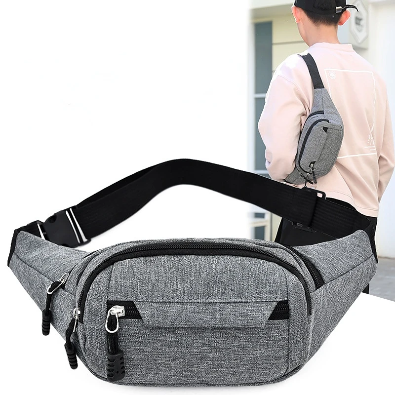 

Crossbody Fanny Pack Large Waist Bag & Hip Bum Bag with Adjustable Strap for Outdoors Workout Traveling for Men