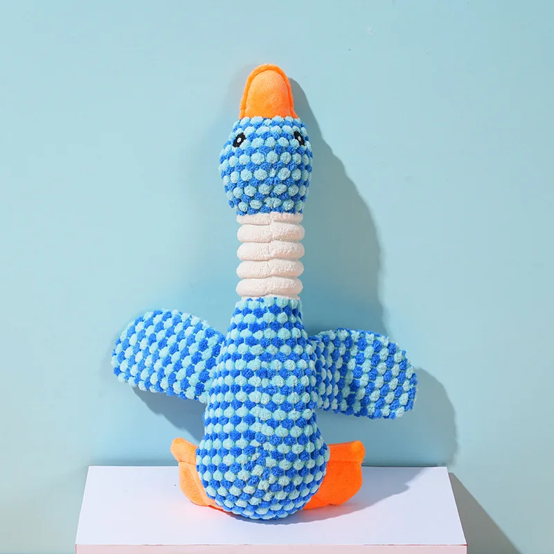 Plush Goose Dog Toy - Chew  Squeak Toy for Small to Large Dogs and Cats