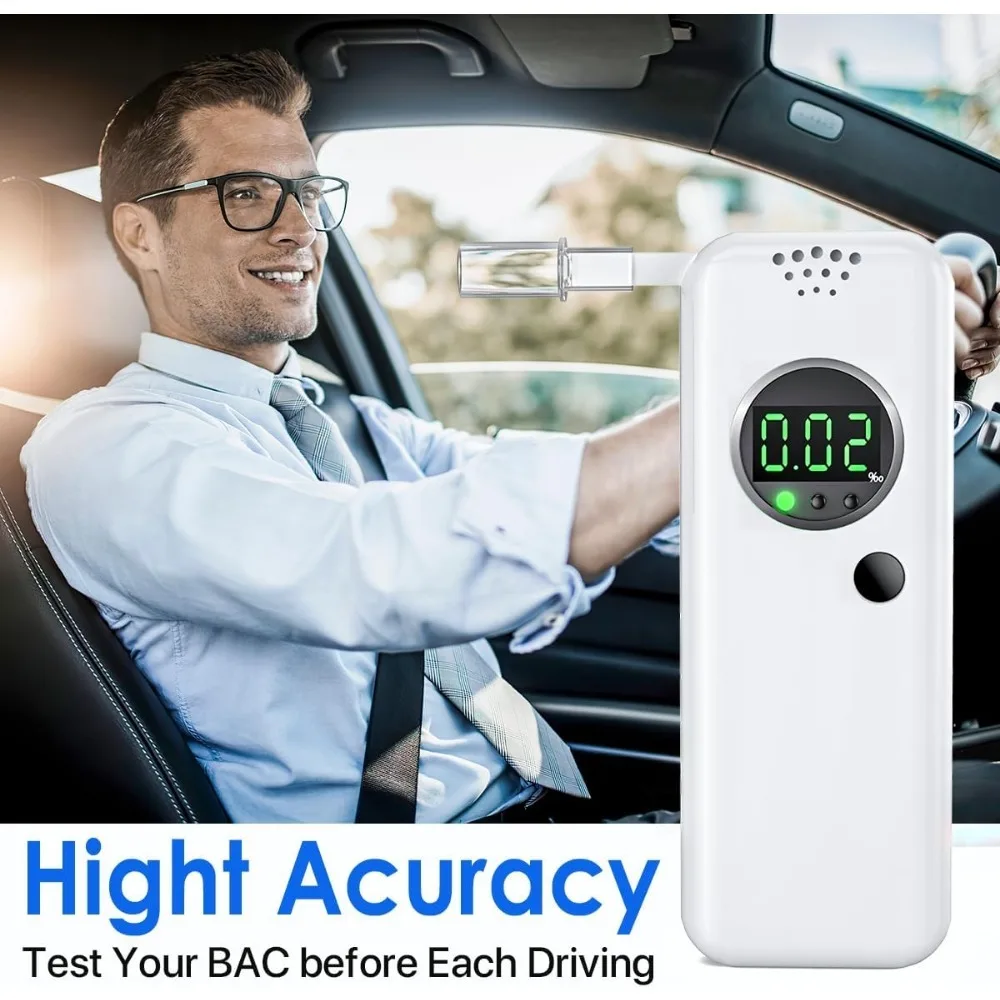 LCD Screen Alcohol Tester Digital Alcohol Detector Breath Tester Breathalyzer Police Alcotest Handheld