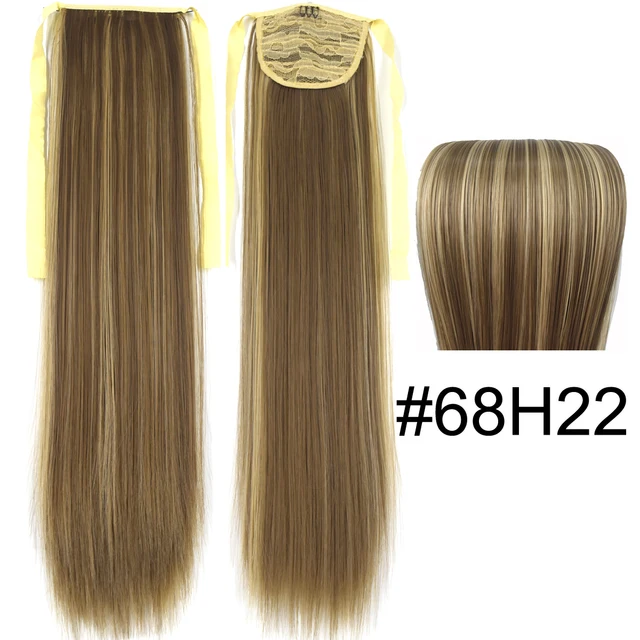 TOPREETY Synthetic Hair Fiber Heat Resistant Straight Ribbon Ponytail Hair Extension1006 68H22