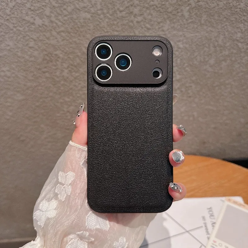 Luxury Retro Litchi Leather Texture Shockproof Matte Cover