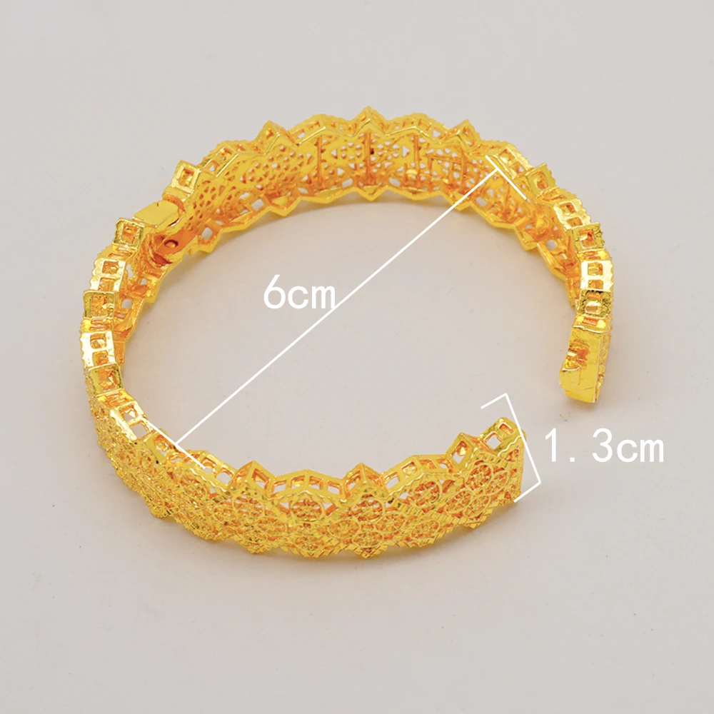 Luxury Indian Dubai Gold Color Bangles For Women Girls Ethiopian African Wedding Bangle&Bracelet Bijoux français Jewellry