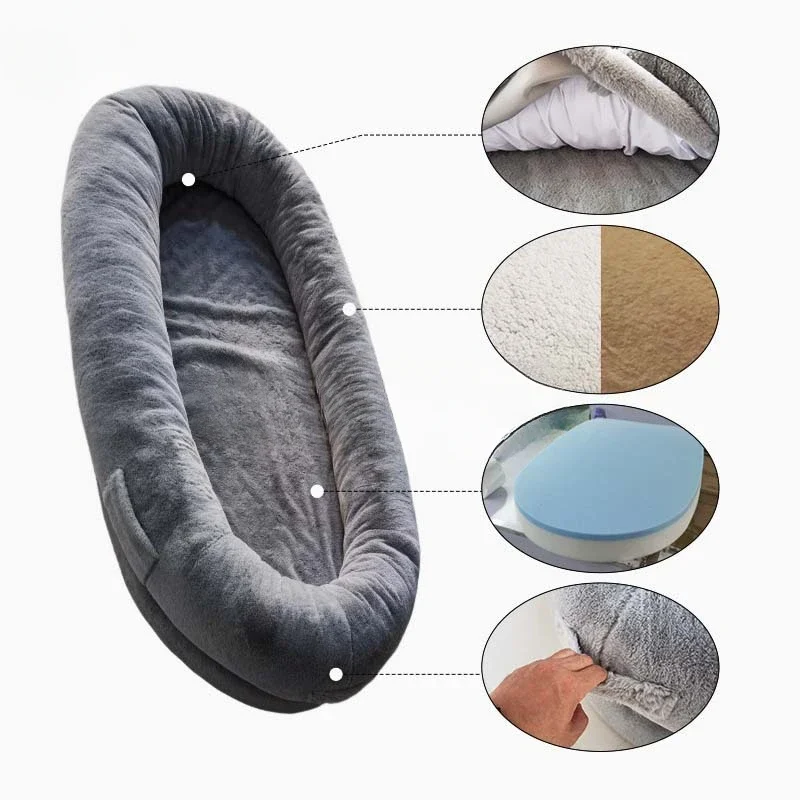 

Складная Лежанка для домашних животных, очень большая популярная круглая кровать для ленивых собак