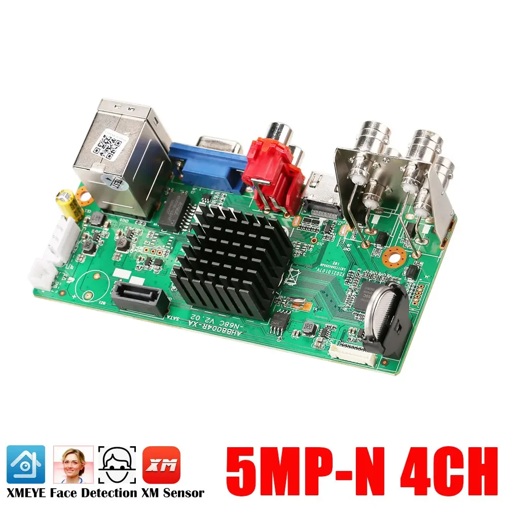 Dvr 4Ch 5 In 1 Cctv Dvr Recorder Board Tvi Cvi Ahd Cvbs Ahd Camera Videoregistratore Digitale Xmeye Cctv System Support 2Mp 5Mp