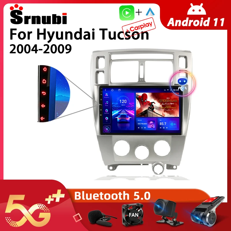 Srnubi Android 11.0 Car Radio for Hyundai Tucson 2004-2009 Multimedia Video Player 2Din 4G GPS Navigation Carplay DVD Head Unit best car movie player