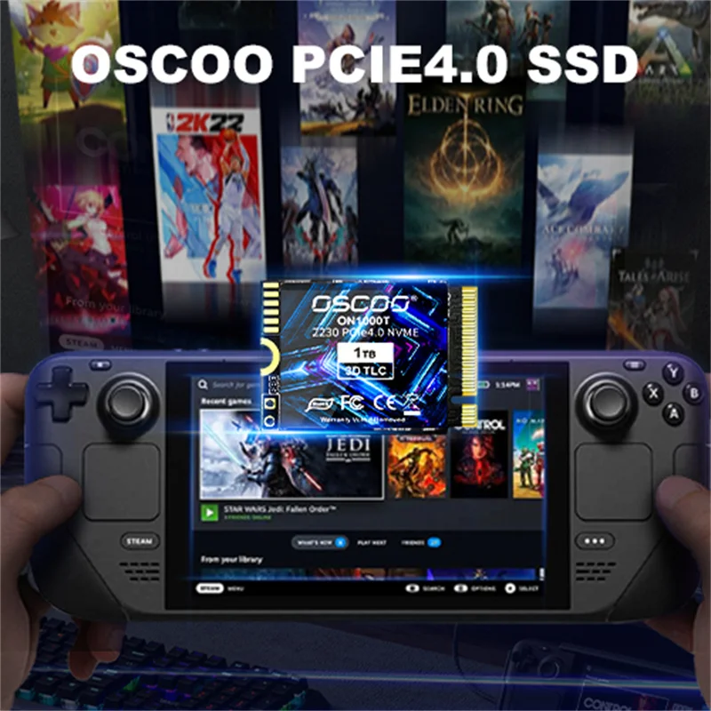 Oscoo Steam Deck Ssd 2230 M2 Nvme 512Gb 256Gb 1Tb Ssd M.2 2230 Pcie 4.0 Ssd Nmve Disco Rigido Superficie Interna
